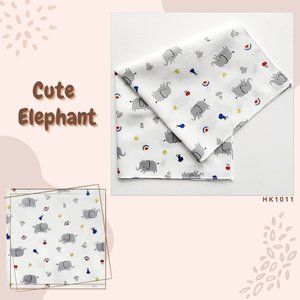 Handkerchief/Burp Cloths/Newborn/Infant/Baby/Pack of 5 pcs/Cute Elephant/Grey